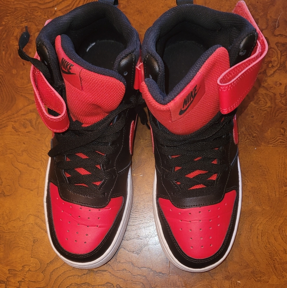 Nike Court Borough Mid 2 Red Black White Shoes Sneakers